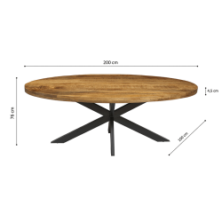 Pack table Alexa + 6 chaises Lisa
