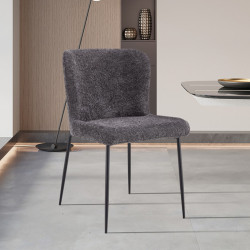 Pack table Alexander + 6 chaises Lisa gris foncé