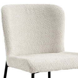 Pack table Apollo noire + 6 chaises Lisa écru