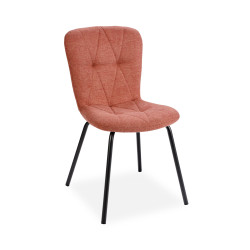 Pack table Alexa + 6 chaises Emma saumon