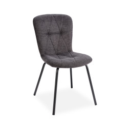 Pack table Alexander chêne vieilli + 6 chaises Emma anthracite