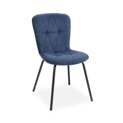 Pack table Alexander chêne vieilli + 6 chaises Emma cobalte