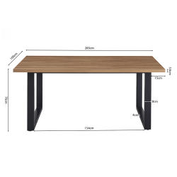 Pack table Alexander chêne vieilli + 6 chaises Salome