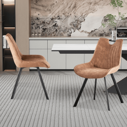 Chaise Pablo brun foncé