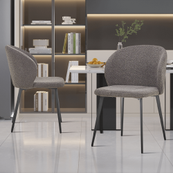 Chaise Toledo gris bouclé