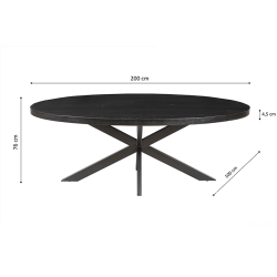 Table Alexa Manguier noir
