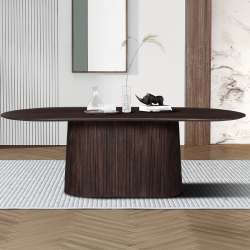 Table Miguel ovale 230cm brun foncé