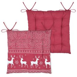 Galette de chaise Arbin renne rouge