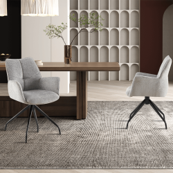 Chaise Lamor pivotante gris