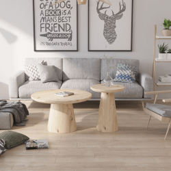 Table basse Lukas 45cm chêne vieilli