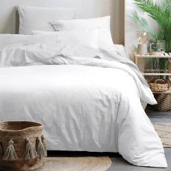 Housse de couette 180x200cm blanc