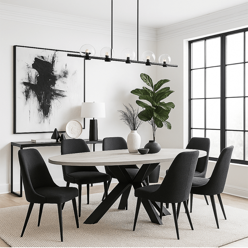 Table Goliath ovale blanc