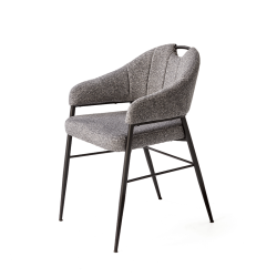 Chaise Eliot gris foncé clair
