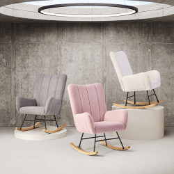 Chaise Stark à bascule rose