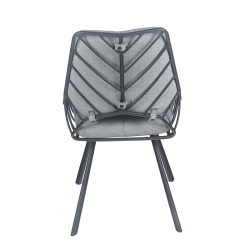 Chaise Rex noir extérieur gris