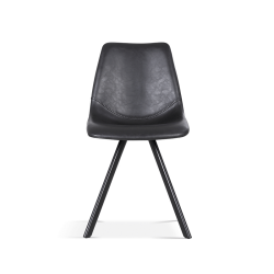 Chaise Emma vinyle noir