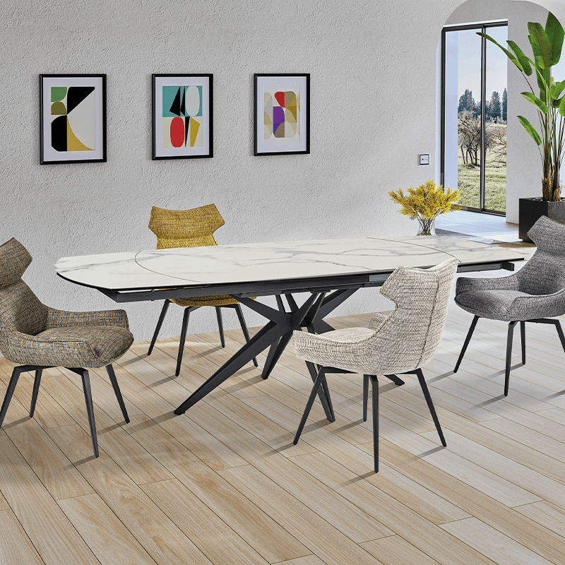 Table Nénuphar extensible 160cm blanc