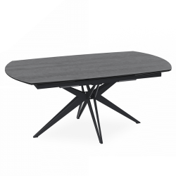 Table Nénuphar extensible 180cm gris foncé