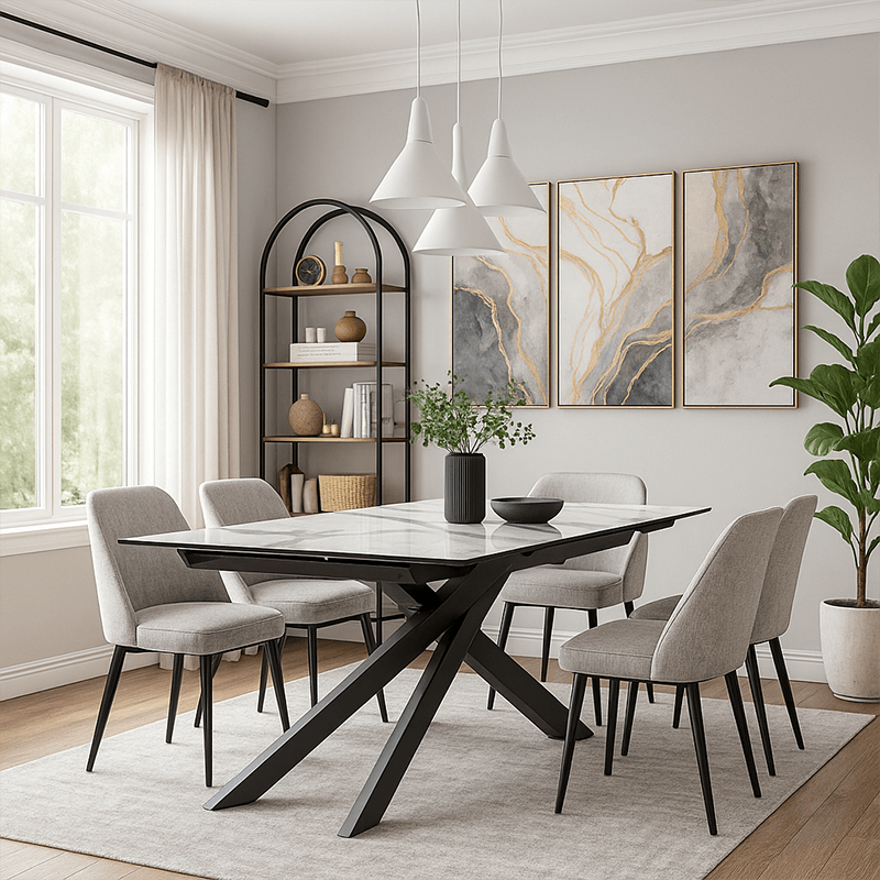 Table Daphné extensible blanc