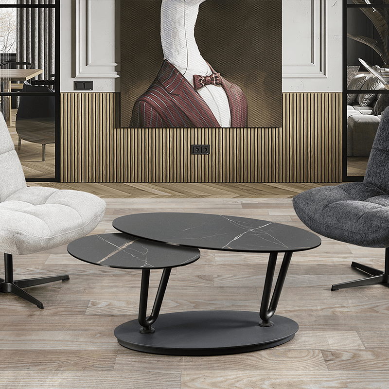 Table basse Denver pivotante gris foncé