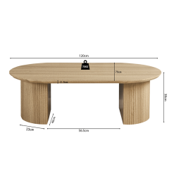 Table basse Lagos 120 cm beige