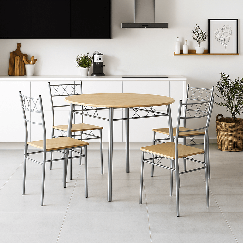 Pack table + 4 chaises Lota hêtre