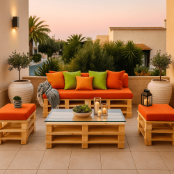 Pack Eco coussins pour canapé palette Europe