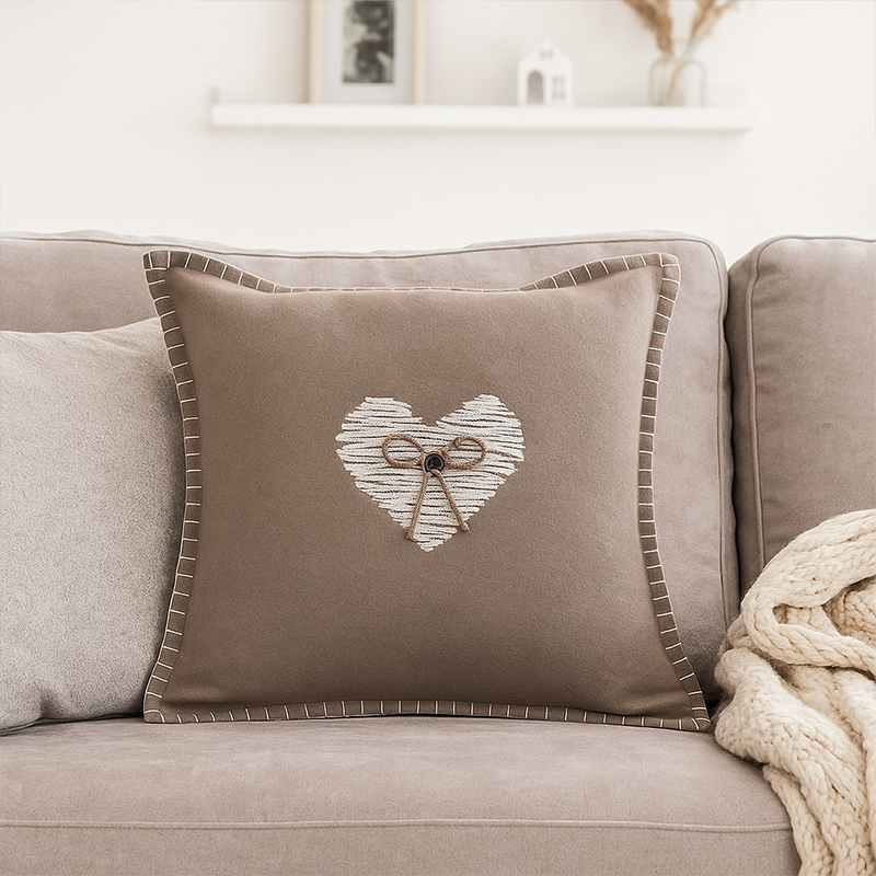 Coussin Meane taupe
