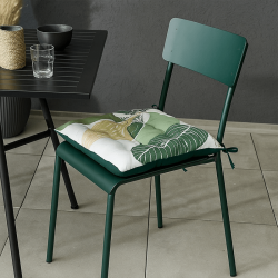 Galette de chaise Zira verte