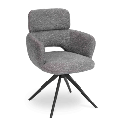 Chaise Célia accoudoirs gris clair
