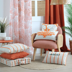 Coussin Saint-Trop corail