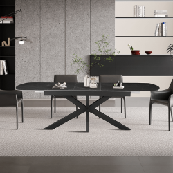 Table extensible Hestia noir