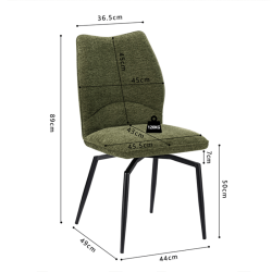 Chaise Lara pivotante vert