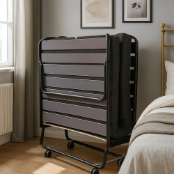 Lit pliant Grand Hôtel (90cm) Matelas HR 38 kg non feu