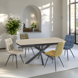 Table Calypso extensible 180x90 cm beige