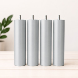 Pieds bois 25 cm aluminium
