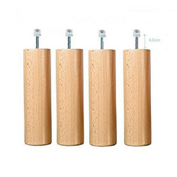 Pieds bois hauteur 25 cm grandes tiges pour cadre lattes naturel
