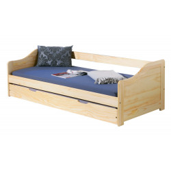 Lit coffre LAURA Naturel 200 x 90