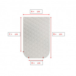 Forme angles arrondis sur-matelas Excellence pour camping-car