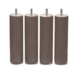 Pieds bois 20 cm taupe