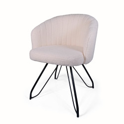 Chaise Tace tissu bouclé
