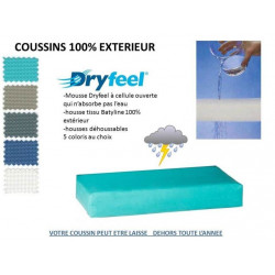coussins 100% extérieur en DRYFEEL