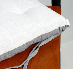 tissu galette de chaise pauline gris